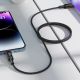 6. Kabel Acefast C7-03 USB-C USB-C 100W 1.2m z wyświetlaczem - czarny
