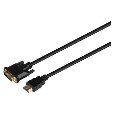 2. SAVIO KABEL HDMI 19PIN MĘSKI - DVI 18+1 MĘSKI 1,8M CZARNY ZŁOTE KOŃCÓWKI CL-212