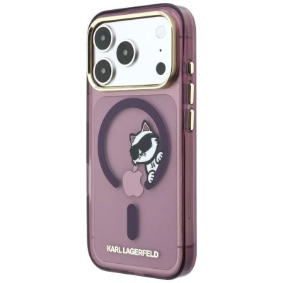 2. Etui Karl Lagerfeld Peekaboo Logo MagSafe na iPhone 18 Pro Max / 17 Pro Max - burgundowe