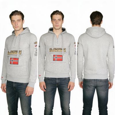 5. Bluza Geographical Norway Gymclass EO DB 100 M WU6620H/GNO-Blended Grey