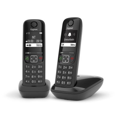 7. Gigaset AS690 Duo Telefon analogowy/DECT Nazwa i identyfikacja dzwoniącego Czarny