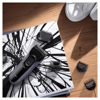 9. Braun 3000BT Bateria 5 7 mm Mokry & Suchy Czarny, Szary