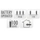3. LAMPKI DRUCIKI NA BATERIE GIRLANDA 100 LED SUPER CIEPŁY BIAŁY