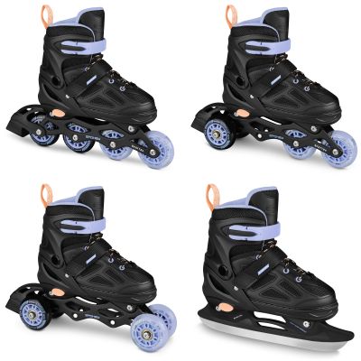 12. Łyżworolki Spokey Quattro 4IN1 SPK-943428 roz. 30-33BK/VT