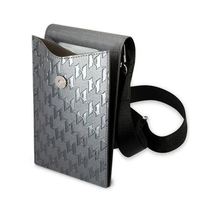 4. Torebka Karl Lagerfeld Ikonik Karl Monogram Patch - srebrna