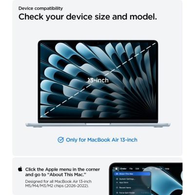 5. Etui Spigen Urban Fit na MacBook Air 13" 2023 / 2024 / 2025 2026 - szare