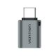 8. Adapter OTG USB 3.0 Vention USB-C do USB-A szary ze stopu aluminium
