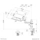 16. Neomounts DS20-425BL1 stojak na laptop Ramię notebooka Czarny 43,9 cm (17.3")