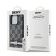 8. Etui DKNY Leather Checkered Mono Pattern & Printed Stripes na iPhone 15 Pro Max - czarne
