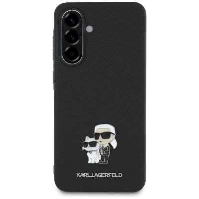2. Etui Karl Lagerfeld Saffiano w/ K&C Metal Logo na Samsung Galaxy A36 - czarne