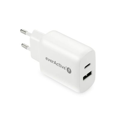3. EVERACTIVE ŁADOWARKA SIECIOWA 1 X USB QUICK CHARGE 3.0 ORAZ 1 X USB-C PD PPS 25W BIAŁA SC-370Q