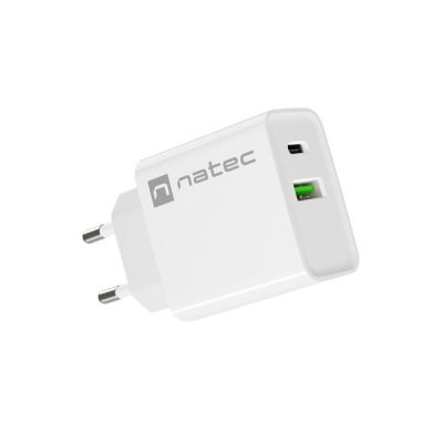 3. NATEC ŁADOWARKA SIECIOWA RIBERA USB-A + USB-C 20W POWER DELIVERY BIAŁA NUC-2061