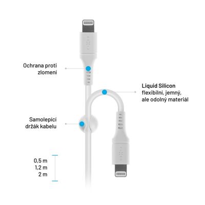 6. FIXED FIXDLS-CL12-WH kabel Lightning 1,2 m Biały