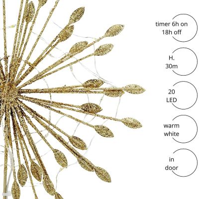 7. CZUBEK GWIAZDA CHOINKOWA 30CM 20 LED