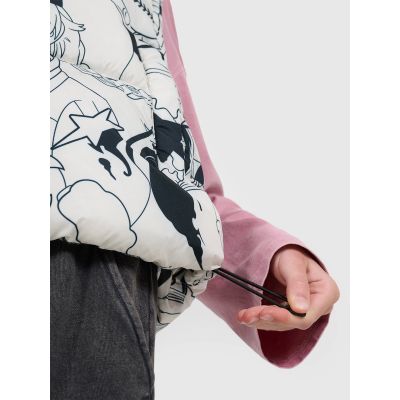 4. Bezrękawnik puchowy z wypełnieniem syntetycznym dziewczęcy 4F 4FJRAW25TVJAF320-11A