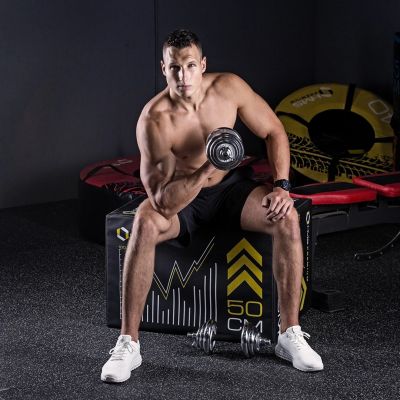 15. Sztangielki w walizce HMS STC21 2 x 10 kg chrom