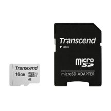 SD microSD Card  16GB Transcend SDHC USD300S-A w/Adapter