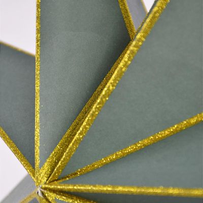 4. DEKORACJA PAPIEROWA GWIAZDA 45CM 7 RAMION ZIELONA SASKA GIFT & DECOR