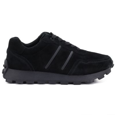 2. Skórzane półbuty sneakersy platformy czarny S.Barski