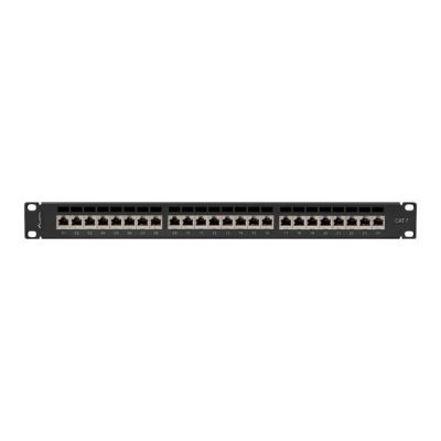 3. LANBERG PATCH PANEL 19" 24 PORT 1U KAT.7 FTP CZARNY PPS7-1024-B