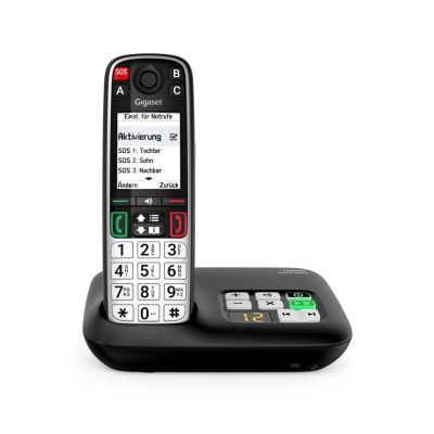 3. Gigaset EASY 500A Telefon analogowy/DECT Nazwa i identyfikacja dzwoniącego Czarny, Srebrny