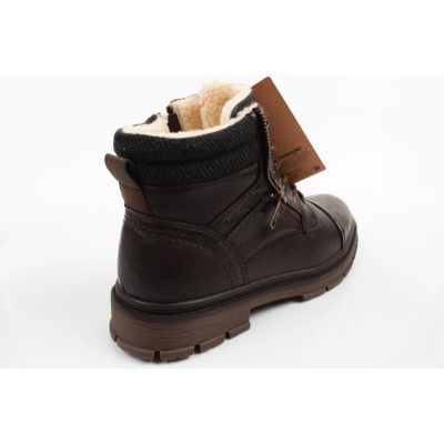 7. Wrangler buty męskie trzewiki Gillen Fur brązowe ocieplane botki modne
