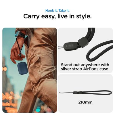 10. Etui Tech-Protect NaturalFit na AirPods Pro 3 - granatowe