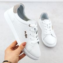 Skórzane półbuty sportowe białe Filippo DP6738