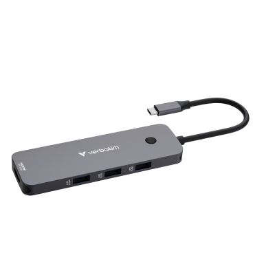 10. Verbatim CMH-08 USB Type-C 5000 Mbit/s Srebrny