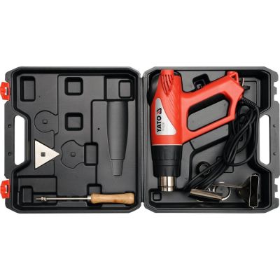 3. Yato YT-82291 opalarka Pistolet na gorące powietrze 500 l/min 550 °C 2000 W Czarny, Czerwony