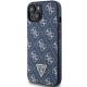 2. Etui Guess 4G Triangle Metal Logo na iPhone 15 Plus / 14 Plus - niebieskie