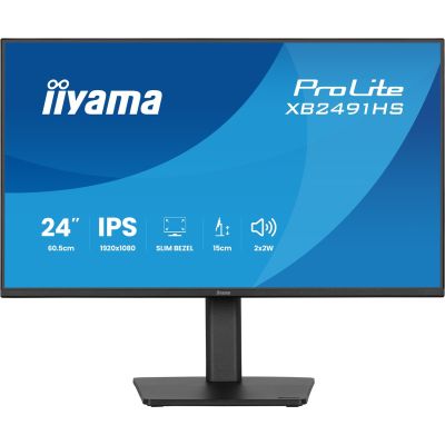 25. iiyama ProLite XB2491HS-B1 monitor komputerowy 60,5 cm (23.8") 1920 x 1080 px Full HD LCD Czarny