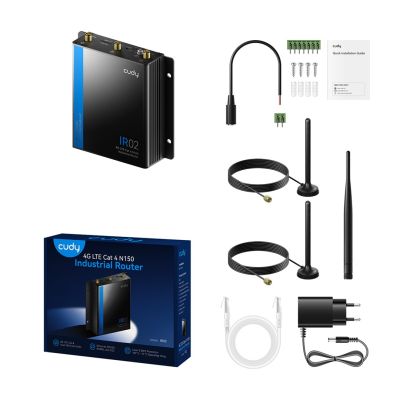 4. Cudy 4G LTE Cat 4 N150 Industrial Wi-Fi Router, IR02 1.0 Router sieci komórkowej