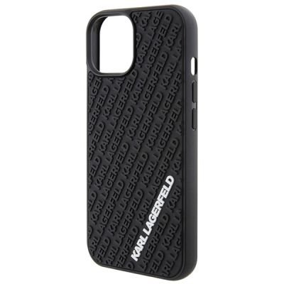 6. Etui Karl Lagerfeld 3D Rubber Multi Logo na iPhone 15 - czarne