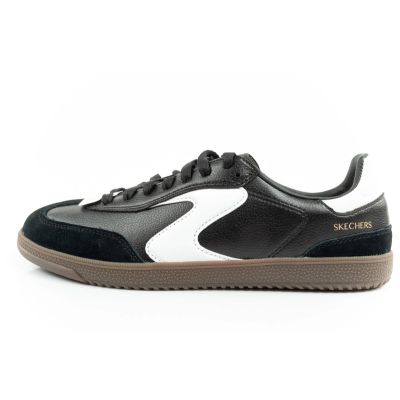 11. Skechers Kickoff buty sportowe damskie sneakersy czarne skórzane