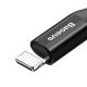 4. Kabel Baseus Fish Eye sprężynowy USB-A / Lightning 2A 1m - czarny