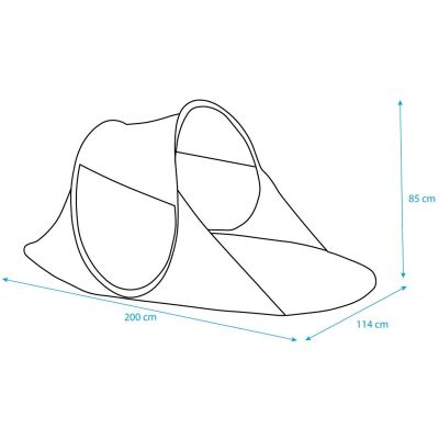 5. NAMIOT PARAWAN PLAŻOWY SAMOROZKŁADAJĄCY 190x120x86CM GRANATOWO- NIEBIESKI