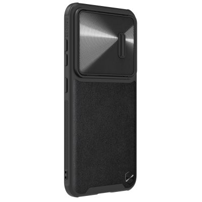 4. Nillkin CamShield Leather S Case etui Samsung Galaxy S23+ pokrowiec z osłoną na aparat czarne