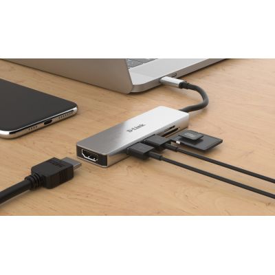 4. D-Link DUB-M530 stacja dokująca Przewodowa USB 3.2 Gen 1 (3.1 Gen 1) Type-C Aluminium, Czarny
