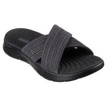 Skechers damskie Japonki GO WALK FLEX SANDAL IMPRESSED 141420 BKGY