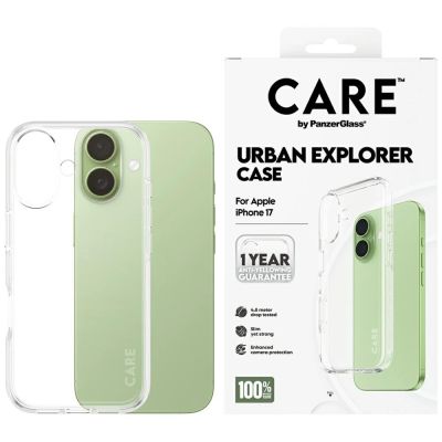 Etui CARE by PanzerGlass Flagship Urban Explorer w. Clear Frame na iPhone 17 - przezroczyste