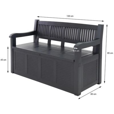 7. ŁAWKA SKRZYNIA OGRODOWA 2W1 130x60x85CM
