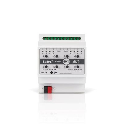 Satel KNX-BIN24 inteligentny dom - sterownik Montaż na szynie DIN 8 kan.