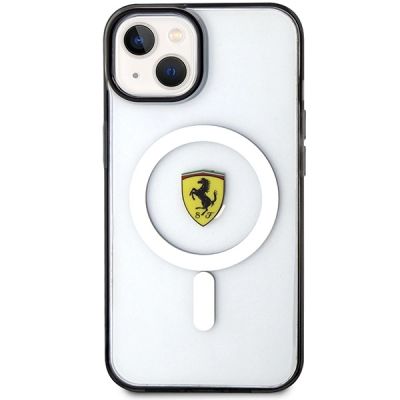 3. Etui Ferrari Outline MagSafe na iPhone 14 Plus - przezroczyste