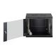 3. Szafa sieciowa wisząca DYNAmic 19" 9U rack 600x450, drzwi szyba, czarny, niedzielona, złożona, 60kg