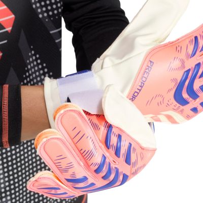 14. Rękawice bramkarskie adidas Predator Glove Training biało-pomarańczowe JN5355