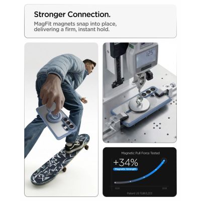 10. Etui Spigen Ultra Hybrid Mag MagSafe na Samsung Galaxy S26 Ultra - przezroczysto-niebieskie