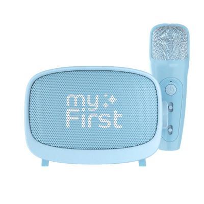 2. myFirst Voice 2 - zestaw do karaoke dla dzieci - mikrofon i głośnik bezprzewodowy z efektami modyfikacji dźwięku (blue)
