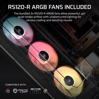 6. Obudowa Corsair AIR 5400 RS-R ARGB Tempered Glass Mid-Tower, Black