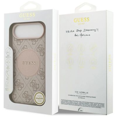 8. Etui Guess 4G Circle Classic Logo MagSafe na iPhone Air - różowe